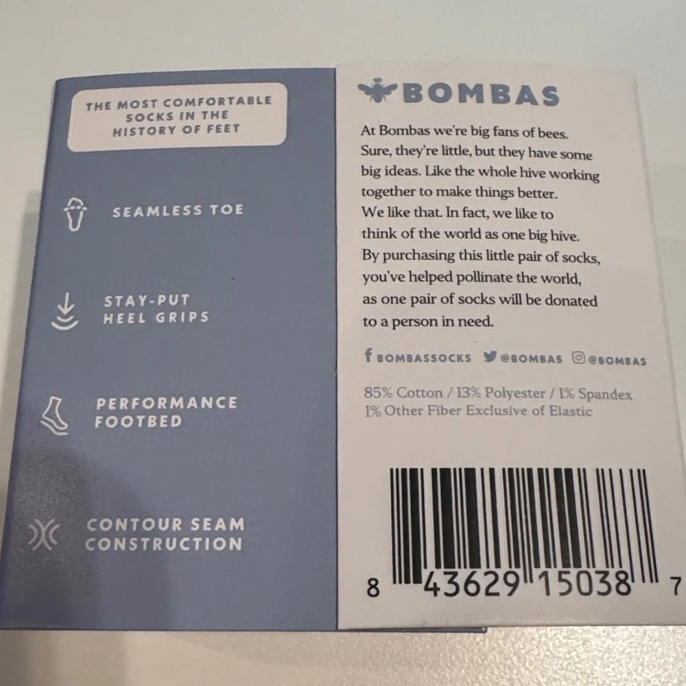 Bombas NWT Women’s 4pk medium no-show socks Clr: Pink